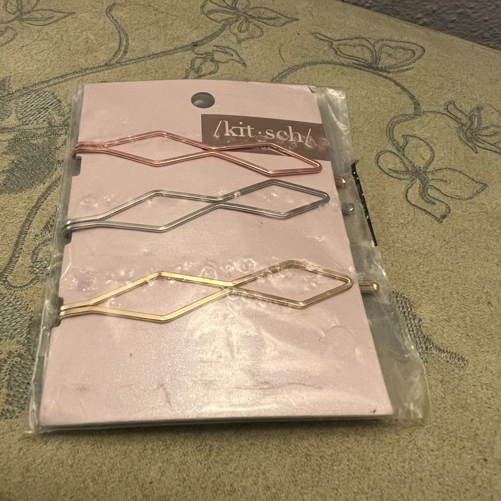 Kitsch 3 pack of Bobby pins silver, gold and rose gold